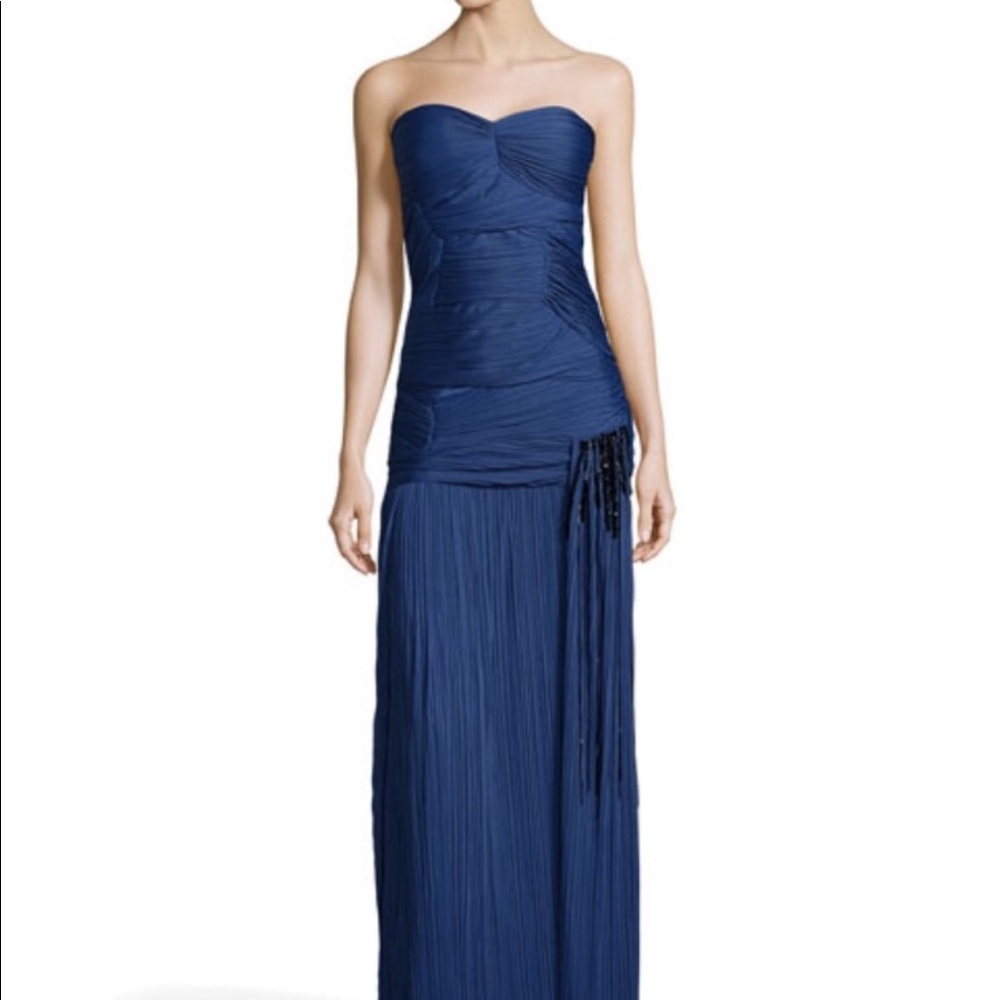 Strapless evening gown